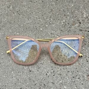 Pink & Gold Cat Eye Computer Sunglasses